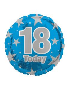 AGE 18 BLUE FOIL BALLOON   - 29232-18C