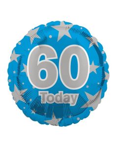AGE 60 BLUE FOIL BALLOON   - 29232-60C