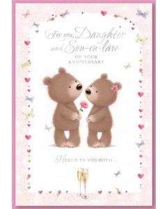 Daughter & Son in Law Anniversary C50 Pk6 Cards Simon Elvin