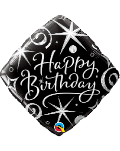 18" FOIL DIAMOND BIRTHDAY ELEGANT SPARKLES & SWIRLS - 29988/1