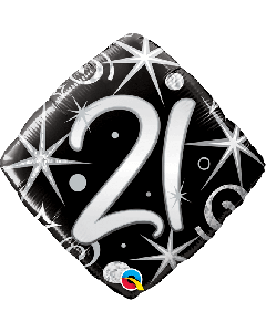 18" FOIL DIAMOND 21 ELEGANT SPARKLES & SWIRLS - 29998/1