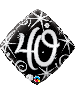 18" FOIL DIAMOND 40 ELEGANT SPARKLES & SWIRLS - 30012/1