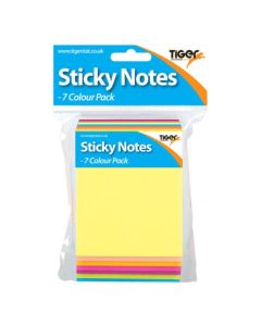Neon Sticky Notes Pad Pk7 Tiger