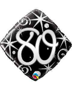 18" Foil Diamond 80 Elegant Sparkles & Swirls