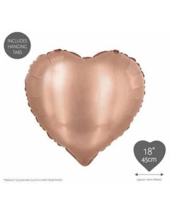18" Rose Gold Metallic Heart Foil Balloon Eurowrap