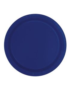 True Navy Blue 9" Round Plates 16pk Unique