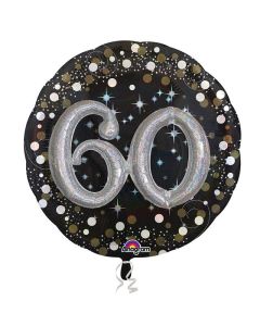 Multi Sparkling Birthday 60 Foil Balloon