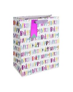 Female Text Birthday Large Bag Pk6