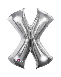 34" Silver Letter X Foil Anagram