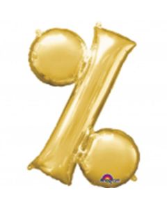 34" Gold Symbol % Foil Anagram