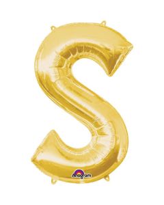 16" Gold Letter S Air-Fill Foil Anagram