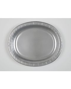 Silver Oval Plates 8pk Unique