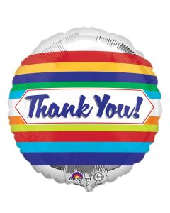 18" Thank You Stripes Foil Balloon Anagram