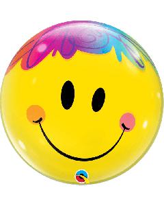22" Yellow Bright Smile Bubble Qualatex
