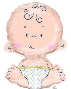 14" Welcome Baby Minishape Air-Fill Foil Balloon Unpackaged Anagram