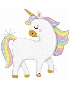 48" Glitter Pastel Unicorn Foil Balloon Grabo