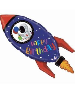 40" Foil Balloon Birthday Rocket Foil Grabo