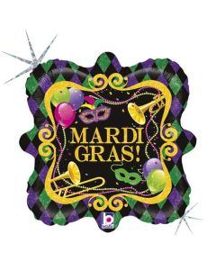 18" Mardi Gras Party Foil Balloon Oaktree