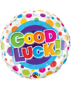 18" Multi Coloured Good Luck Round Foil Qualatex