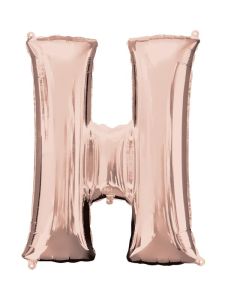 34" Rose Gold Letter H Foil Anagram