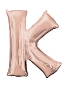 34" Rose Gold Letter K Foil Anagram