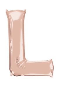34" Rose Gold Letter L Foil Anagram