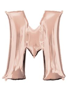 34" Rose Gold Letter M Foil Anagram