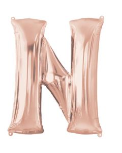 34" Rose Gold Letter N Foil Anagram
