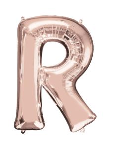 34" Rose Gold Letter R Foil Anagram