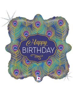 18" GLITTER PEACOCK BIRTHDAY - 36900GH-P