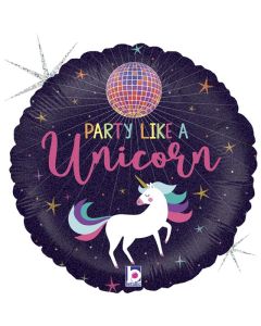 18" Unicorn Party Round Foil Grabo