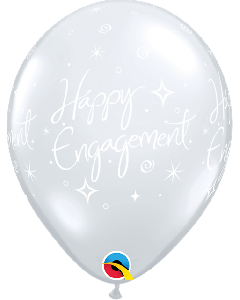11" Diamond Clear Engagement Latex 25pk Qualatex