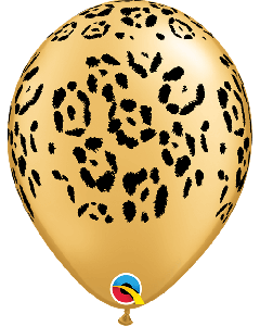 11" Gold Leopard Spots Latex 25pk Qualatex