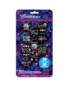 Disco 70's Buttons Amscan