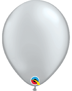 11" Round Silver Pk25 Qualatex Plain Latex Balloon - 39813/1