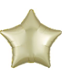19" Pastel Yellow Satin Luxe Star Foil Balloon Unpackaged Anagram