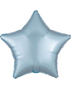 19" Pastel Blue Satin Luxe Star Foil Balloon Unpackaged Anagram
