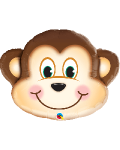35" Mischievous Monkey SuperShape Foil Balloon Qualatex