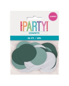 Jumbo Matte Confetti Light/Dark Green & White Unique
