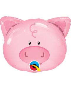 14" Playful Pig Air-Fill Foil Balloon Unpackaged Qualatex