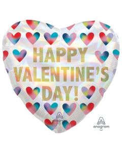 18" Iridescent Happy Valentine's Day Foil Balloon Anagram
