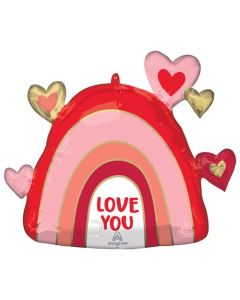 26" Rainbow Love You Supershape Foil Balloon Anagram