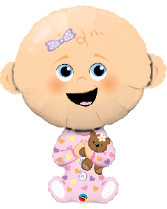 38" Pink Baby Girl SuperShape Foil Qualatex