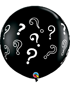 36" Onyx Black Question Mark 2pk Qualatex