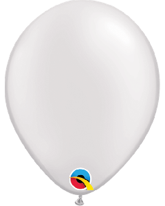 5" Round Pearl White Pk100 Qualatex Plain Latex Balloon - 43597/1