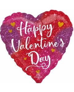 18" Valentines Ombre Sparkles Foil Balloon Anagram