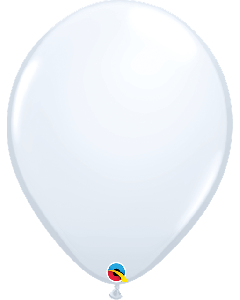 16" Rnd White 50Ct Plain Latex Balloon - 43904/1