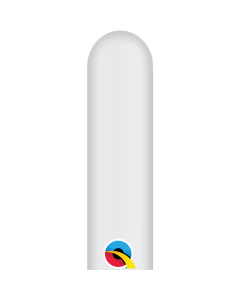 260Q White Latex Balloons Pk100 Qualatex