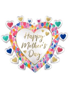 23" Mothers Day Colouful Watercolour SuperShape Foil Balloon Anagram