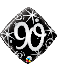18" Foil Diamond 90 Elegant Sparkles & Swirls
